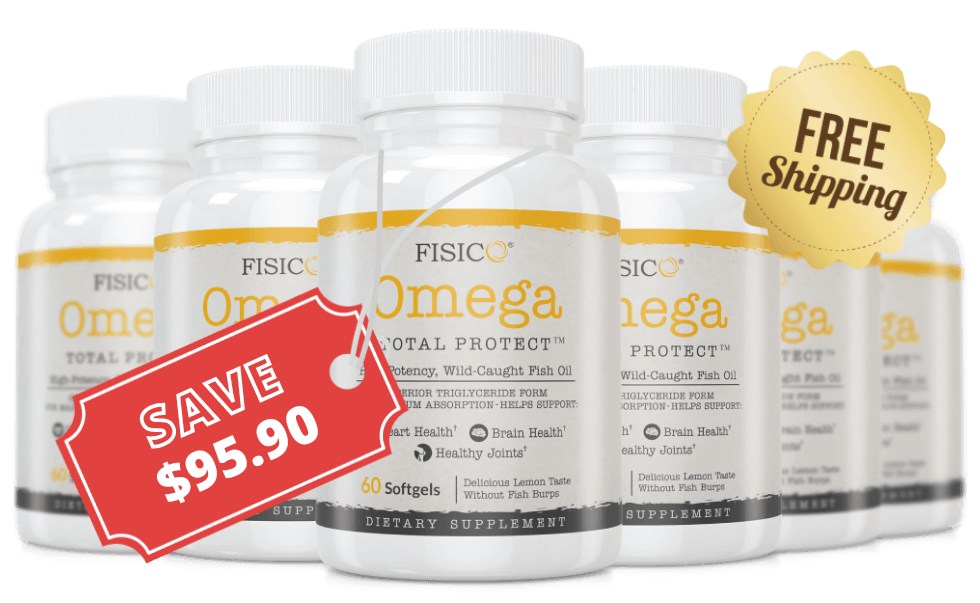 Six bottles of Omega Total Protect